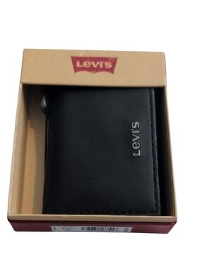Levi's Black Wallet with Silver Logo